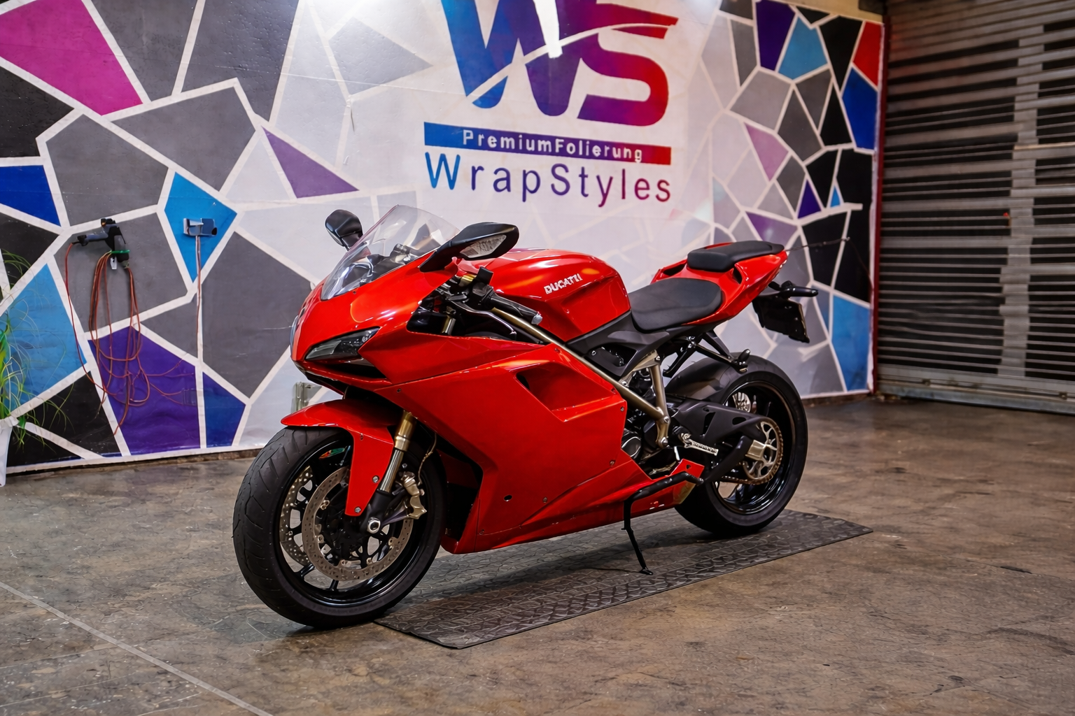 Motorrad vor der Folierung